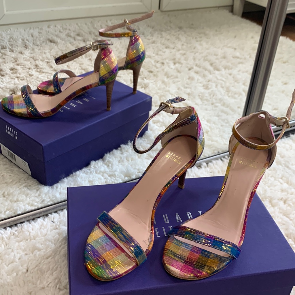Beautiful & Very Comfortable Multicolored Heels With Box